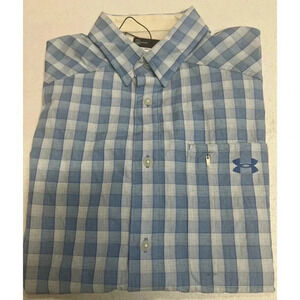 NEW! Under Armour Men's Drift Tide 2.0 Plaid Short-Sleeve T-Shirt-Size Medium